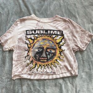 Sublime Graphic Tie-Dye Cropped T-Shirt
